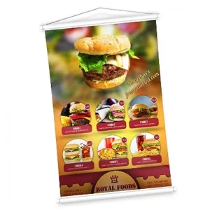 BANNERS C/BASTÃO FRONT LIGHT 440G 80X120CM - 4X0