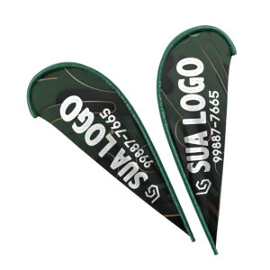 WIND BANNER BANDEIRA AVULSA TECIDO OXFORD G MODELO GOTA - 4X4 - 1unid