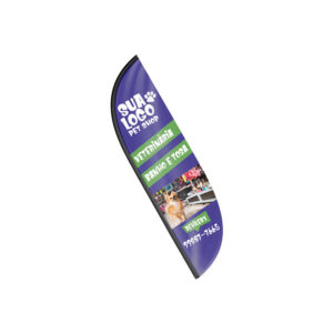 WIND BANNER BANDEIRA AVULSA TECIDO OXFORD G MODELO PENA - 4X0 - 1unid