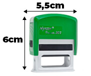 CARIMBOS AUTOMÁTICOS COLOR 38X14MM VERDE - 1X0 - 1unid