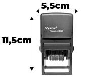 CARIMBOS AUTOMÁTICOS DATADOR 43X43MM - 1X0 - 1unid