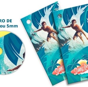 TAGS SUPREMO METALIZADO 300G 17,9x5,08CM - 4x4 - 100 UNIDADES