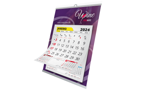 FOLHINHA COM BLOCO DE CALENDÁRIO - 1000 UNIDADES