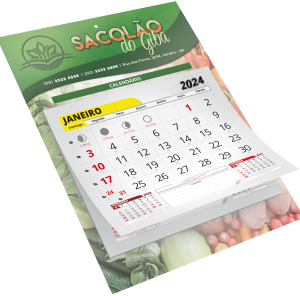 FOLHINHA COM BLOCO DE CALENDÁRIO - 500 UNIDADES